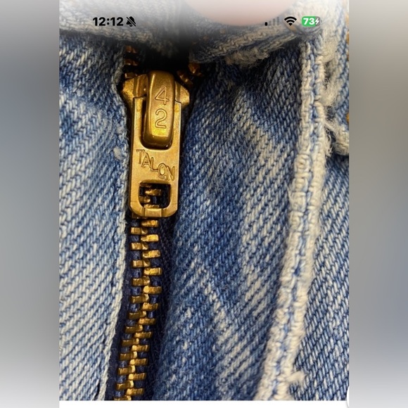 Vintage Levi’s White Label Jeans 24x32 70s Talon Zip Two Horse Patch USA Denim - Picture 10 of 11